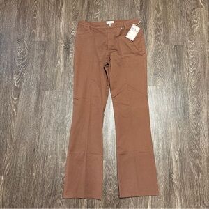 French Dressing Olivia Flare Women’s Size 8 Pants New Brown Mid Rise (30x33)